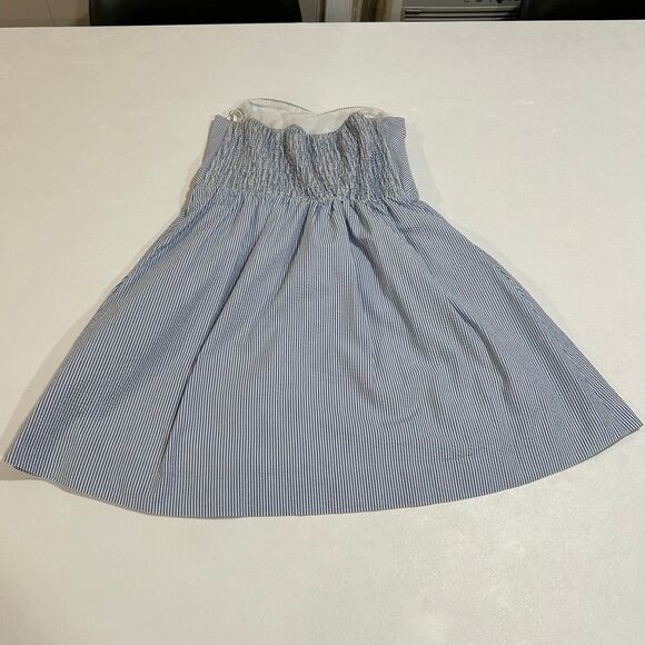 Lilly Pulitzer Strapless Blue White Bow Dress Size Medium - Picture 2 of 6